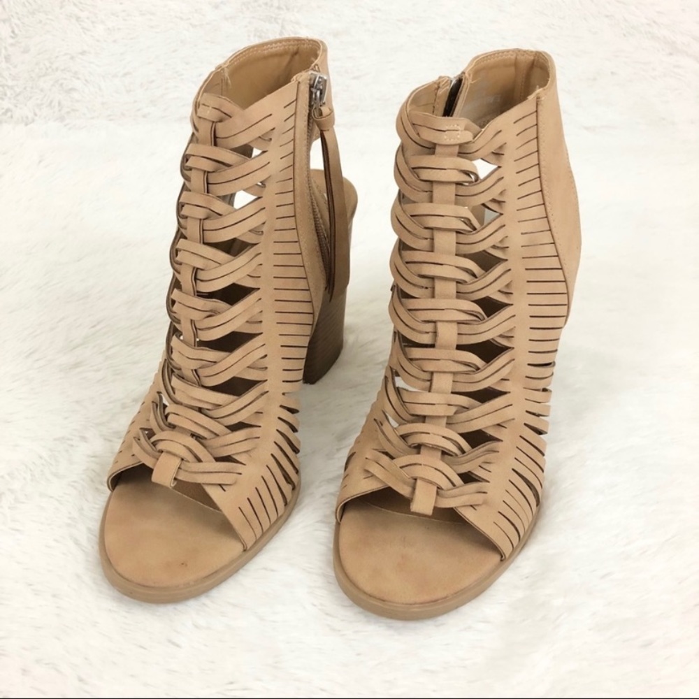 Dolce Vita Amina Braided Sandal Block Heel Bootie